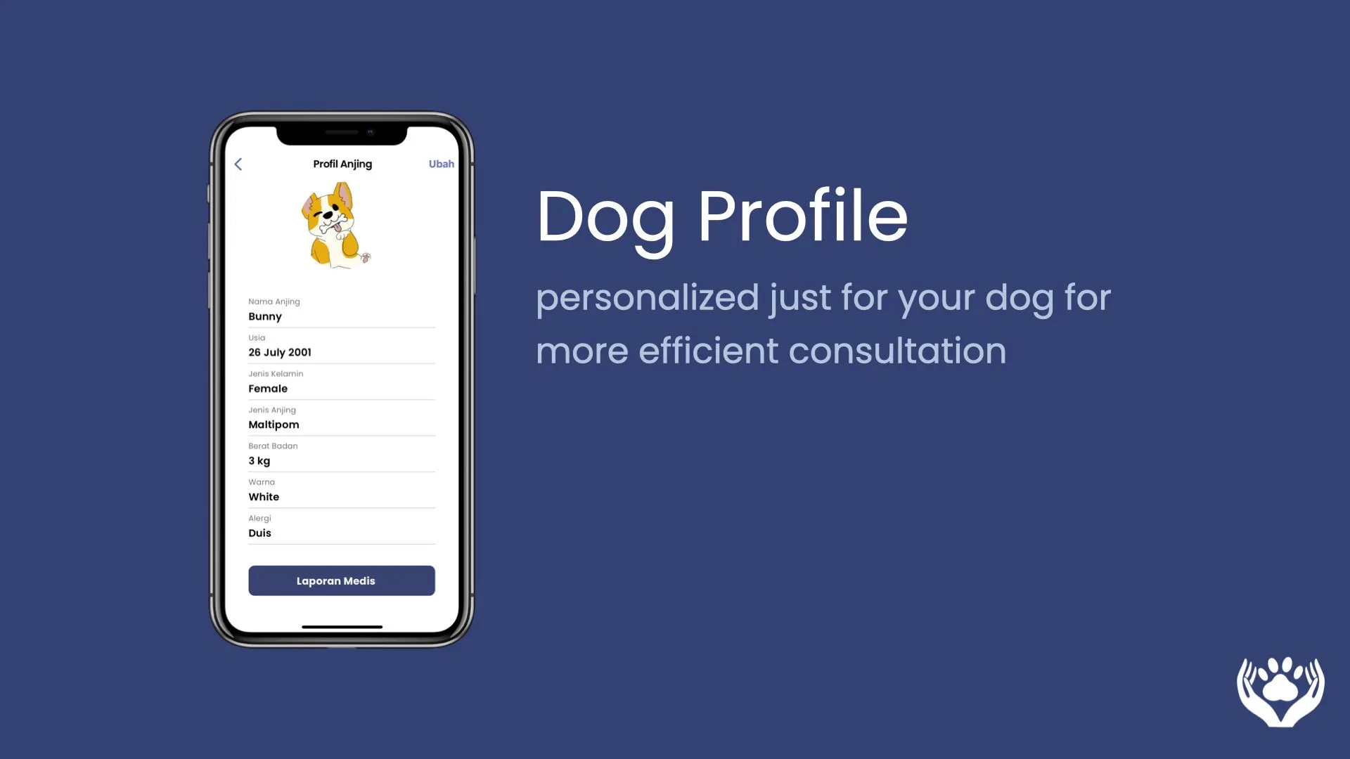 Prevet dog profile screen